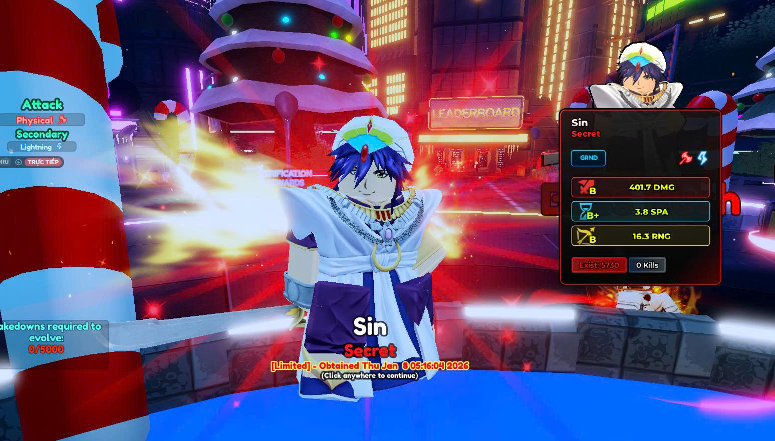 Cày Secret Sin ( được thêm Kaido )( AC )