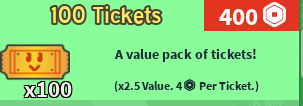 Voucher 100 Tickets ( Bee Swarm )